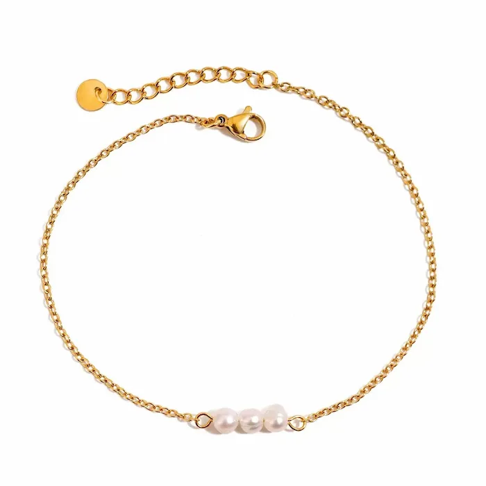 Freshwater pearl anklet