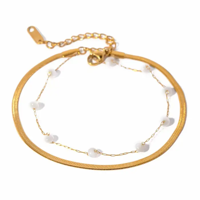 Pearl layered Anklet