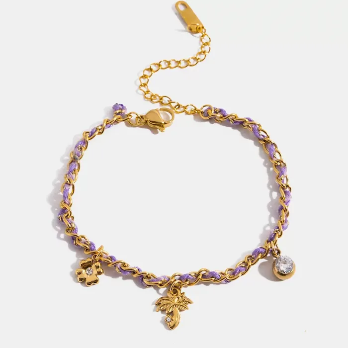 cord charm bracelet