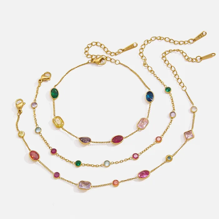multi-color cz bracelets